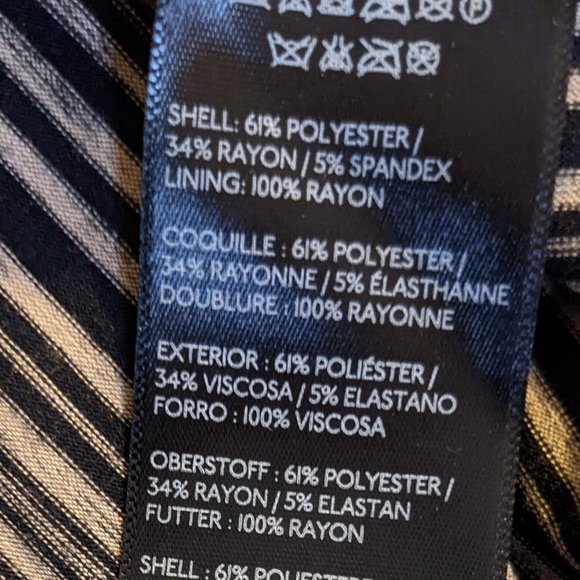 Maeve Anthropologie Black/Tan Striped Asymmetrical Hi Lo Maxi Dress - size S NWT - Picture 8 of 9